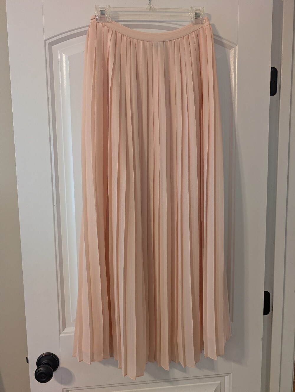 Size 2 Sparkle & Fade Pleated Blush Maxi Skirt